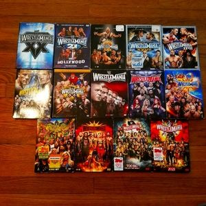 WWE Wrestlemania DVDS lot